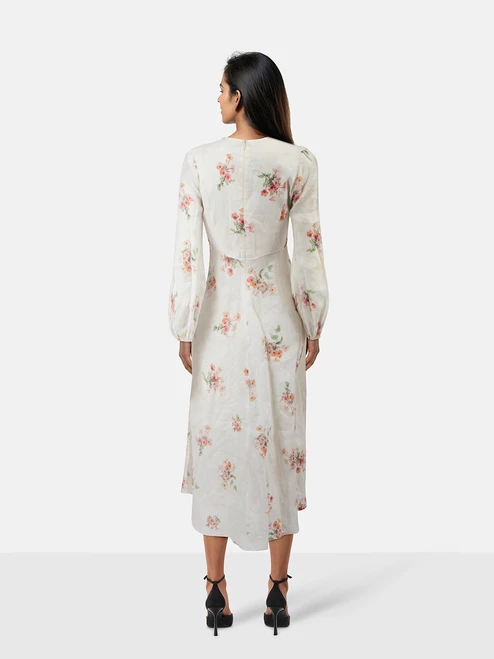 Zimmermann White Heather Floral Print Dress