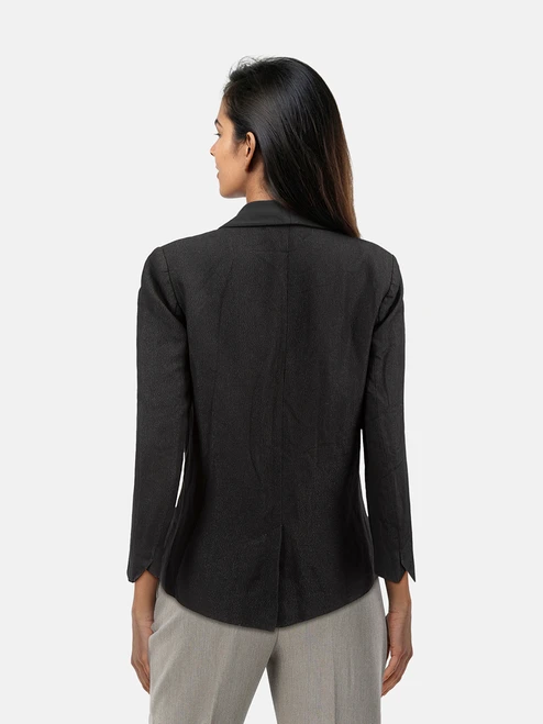Zadig & Voltaire Black Metallic Sheen Blazer