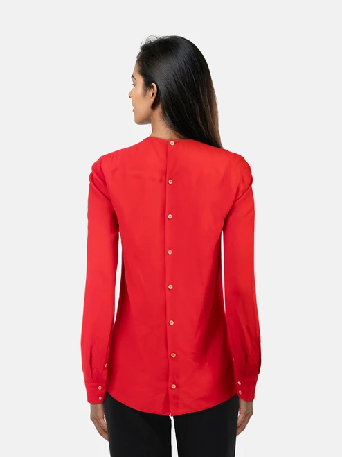 Miu Miu Red Embellished Blouse