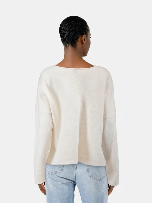 Totême Ecru Felted Merino Knit Top