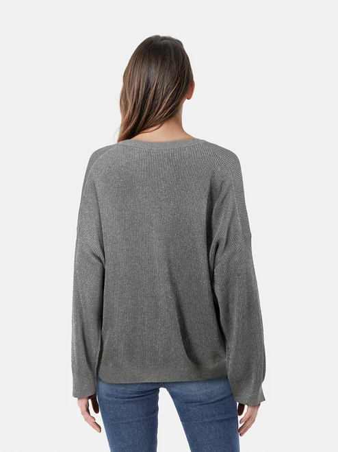 Brunello Cucinelli Grey Sparkly Knit Top