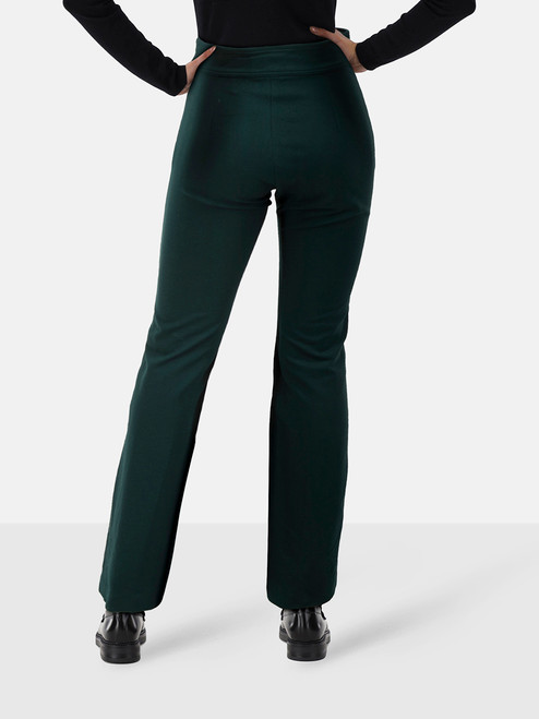 Sandro Green High Rise Flared Trousers