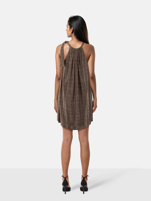 Saint Laurent Gold Crystal Embellished Dress