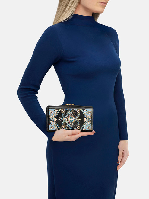 Dior SS 2017 Tarot Embroidered Leather Clutch