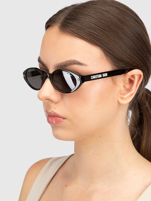 Dior Black Oval DiorPacific R1I Sunglasses