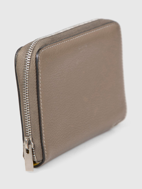 Céline Grey Leather Continental Wallet