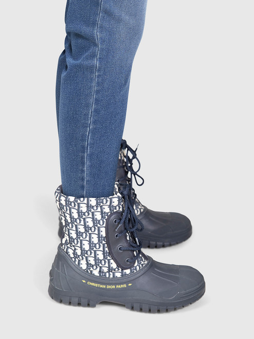 Dior Navy Oblique D-Venture Boots