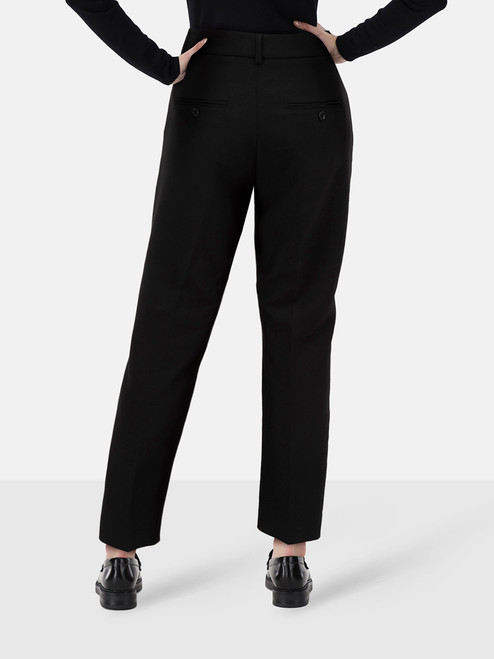 Max Mara Black High Waisted Cigarette Trousers