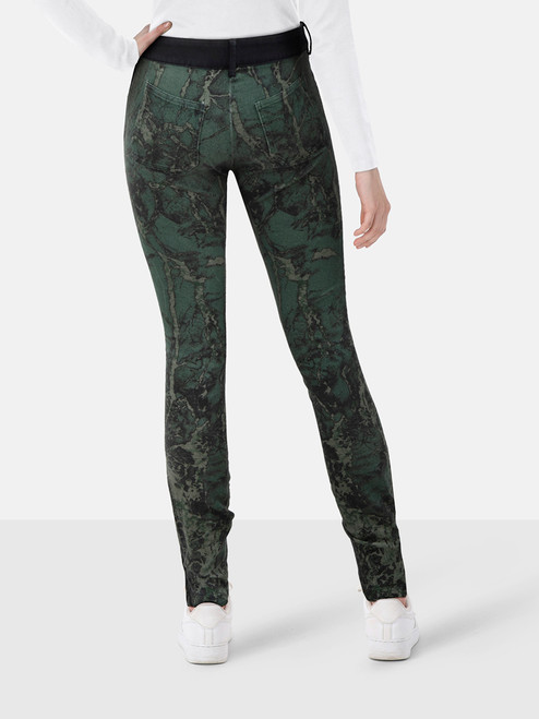 Balenciaga Green Patterned Skinny Jeans