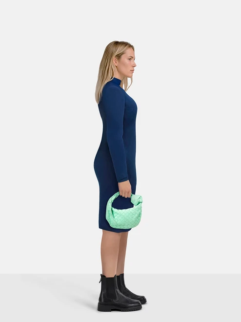 Bottega Veneta Green Intreciato Mini Jodie Bag