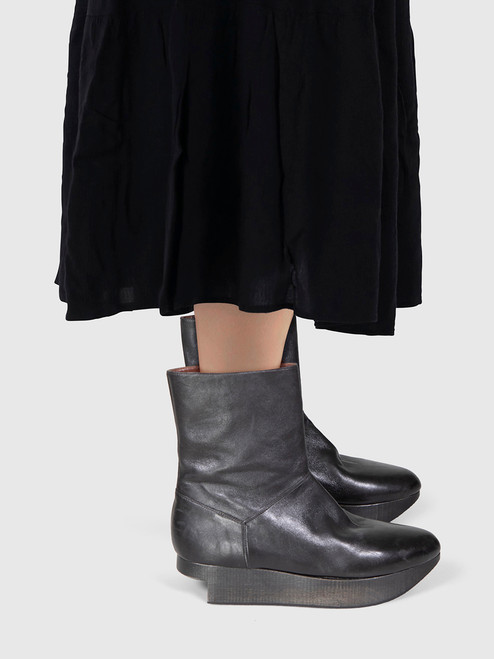 Vivienne Westwood Black Leather Rocking Horse Boots