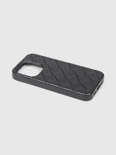 Bottega Veneta Black Intrecciato iPhone 15 Pro Case