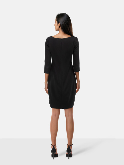 Moschino Black Portrait Midi Dress