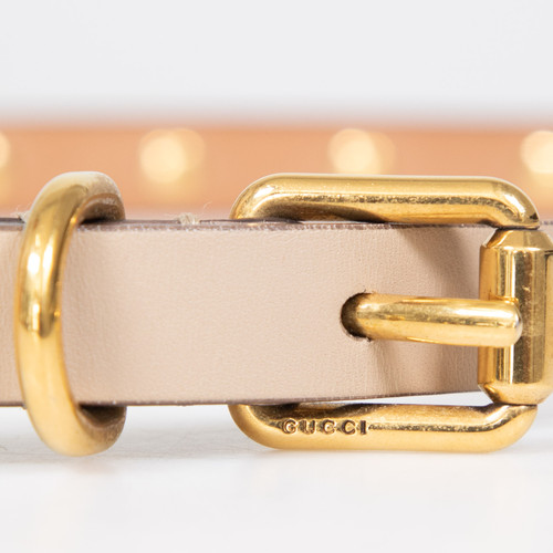 Gucci Beige Leather Studded Belt Gucci Beige Leather Studded Belt