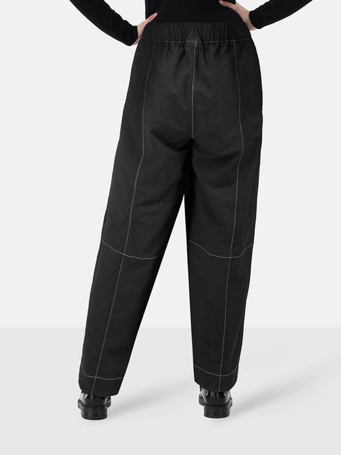 Ganni Black Elasticated Waist Trousers