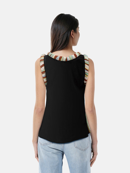 Loewe Striped Rolled Neckline Tank Top