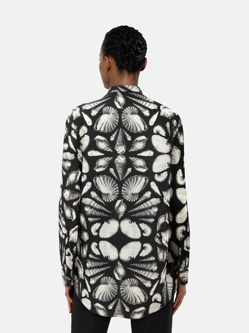Alexander McQueen Seashell Print Silk Shirt