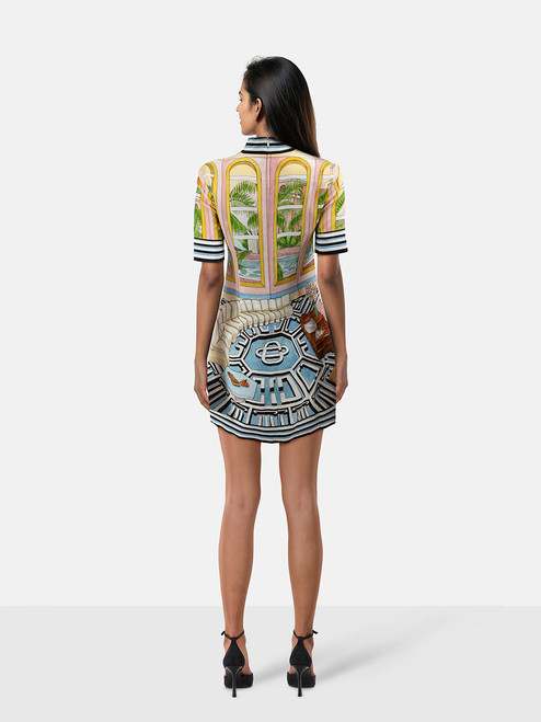 Casablanca Dog Print Midi Dress