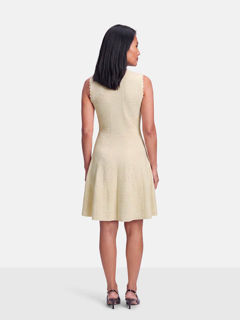 Alexander McQueen Ecru Lace Pattern Knit Dress