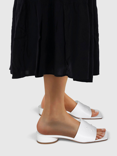 Maison Margiela White Leather 4-Stitching Sandals