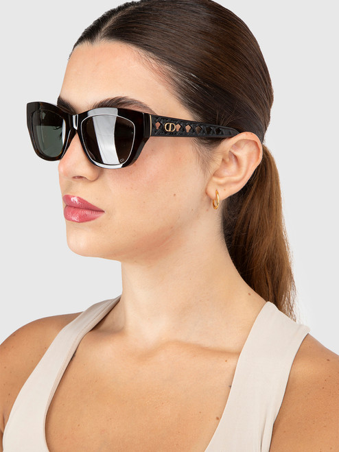 Dior Tortoiseshell Cannage Arms Sunglasses