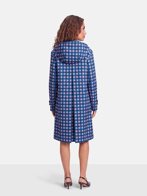 Versace Blue & Pink Check Coat