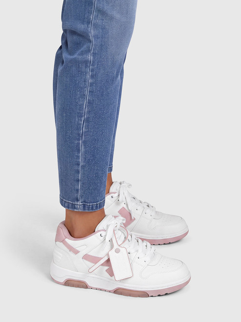 Off-White White & Pink Leather Trainers