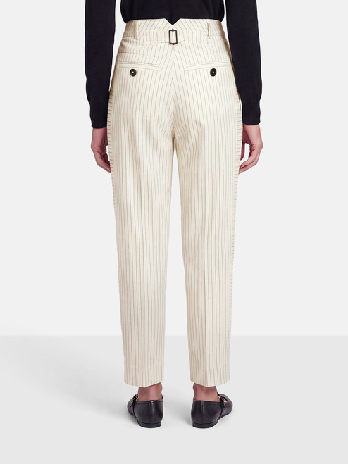 ME+EM White Pinstripe Tapered Jeans