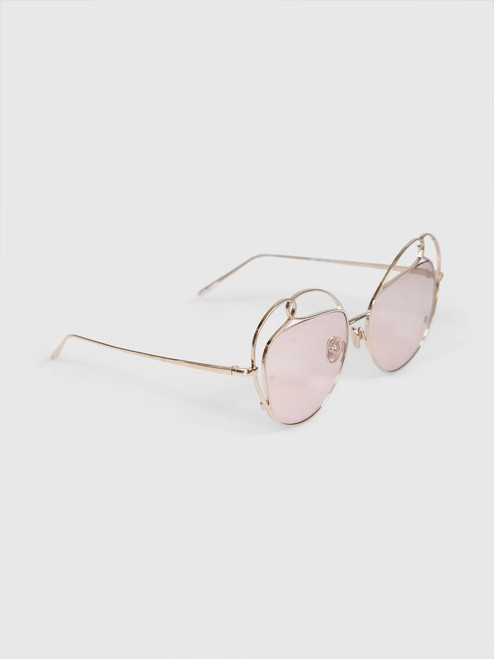 Linda Farrow Lilac Gold Plated Sunglasses