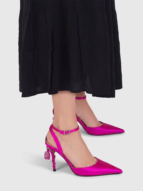 Mach & Mach Pink Wonder Tulip Heeled Pumps
