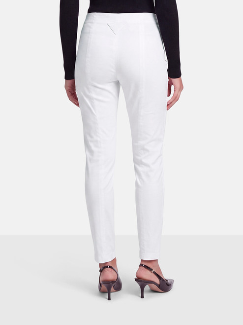 Prada White Back Logo Patch Trousers