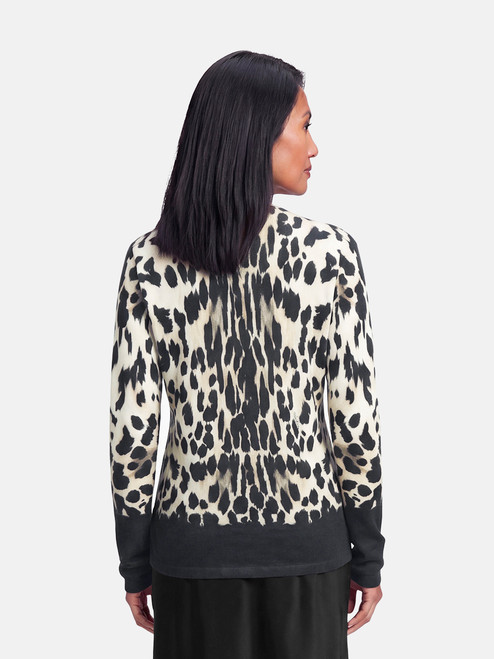 Roberto Cavalli Leopard Print Cashmere Cardigan