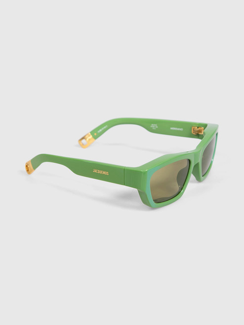 Jacquemus Green Rectangle Meridiano Sunglasses