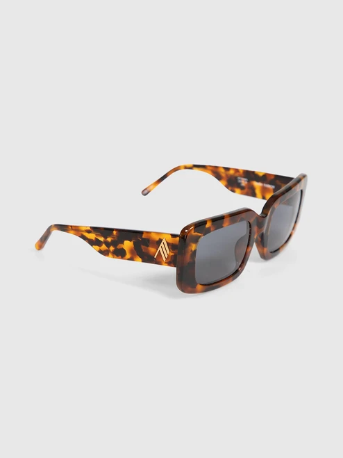 Linda Farrow Linda Farrow x The Attico Brown Tortoiseshell Jorja Sunglasses