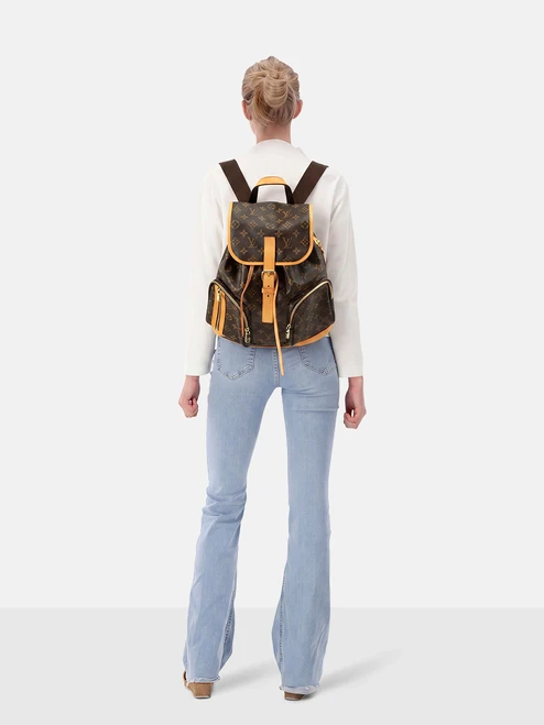 Louis Vuitton 2016 Brown Bosphore Monogram Backpack