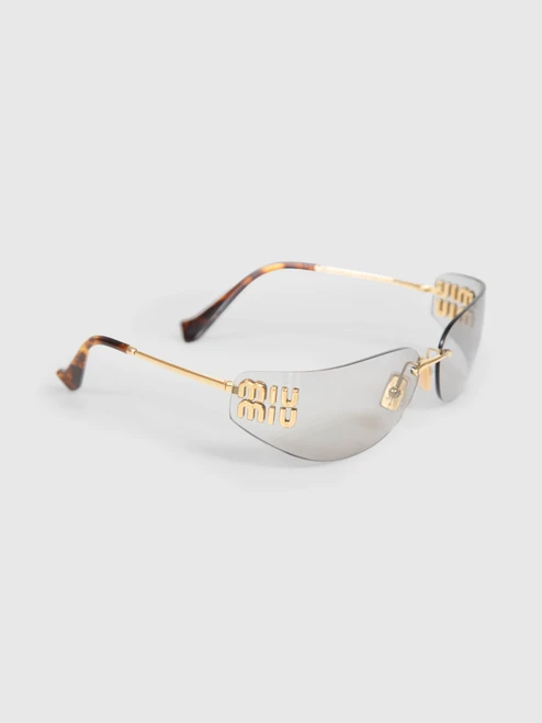 Miu Miu Logo Shield Sunglasses