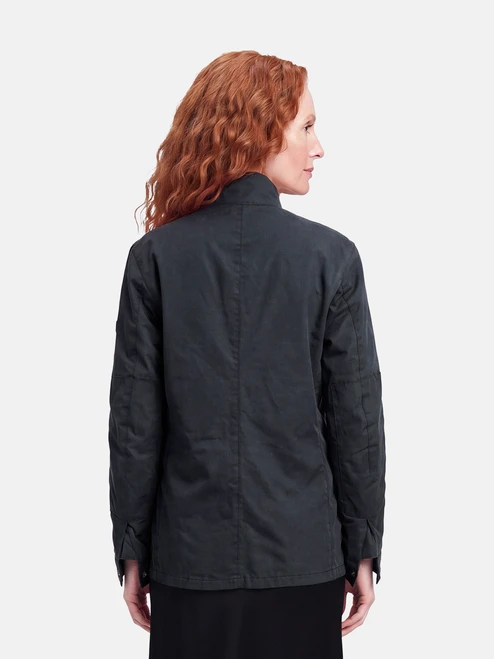 Barbour Navy Waxed Cotton Coat