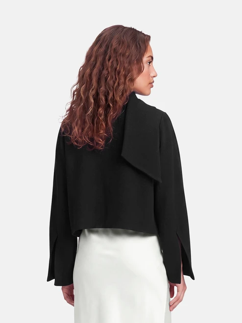 Dior Black Scarf Coat