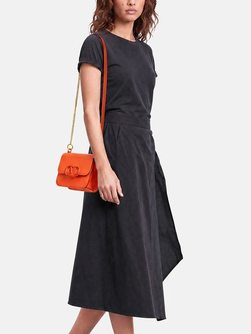 Valentino Garavani Orange Leather VSling Crossbody Bag