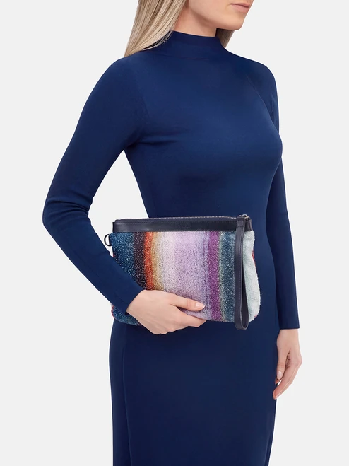 Missoni Striped Towelling Clutch Bag