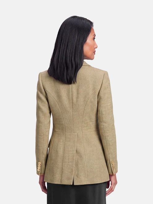 Ralph Lauren Beige Single Breast Mid Length Blazer