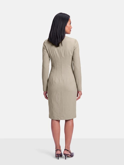 Etro Grey Pleated Waist Dress