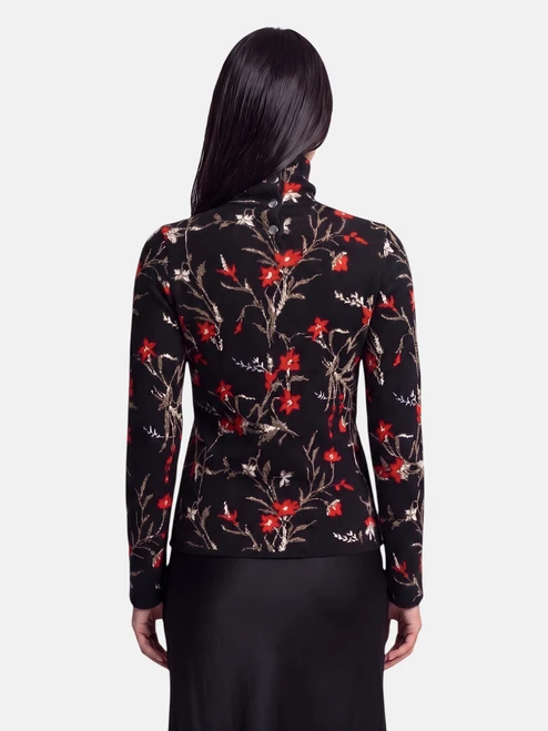 Balenciaga Floral Wool Knit Jumper