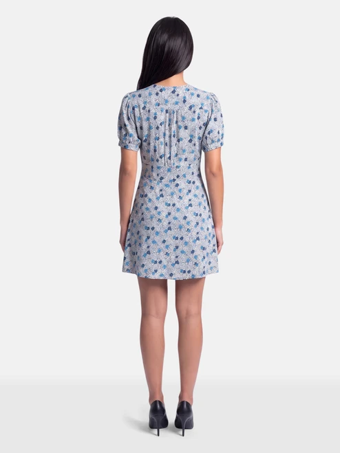 Rouje Floral Blue Mini Dress