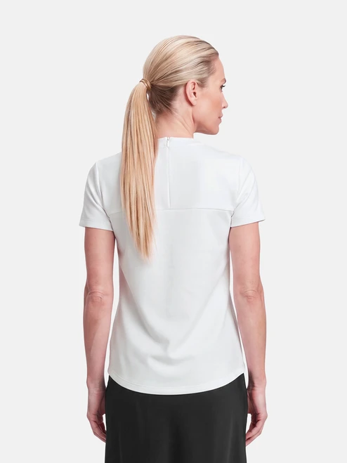 Prada White Frill Trim T-Shirt
