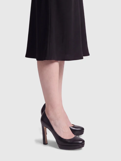 Miu Miu Black Leather Platform Pumps