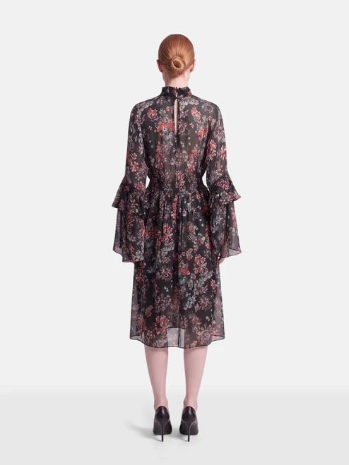 Iro Floral Sheer Midi Dress