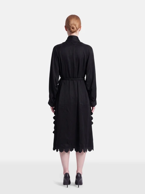 Stella McCartney Black Scalloped Trim Dress