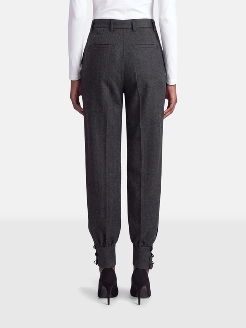 Miu Miu Grey Wool Tapered Trousers