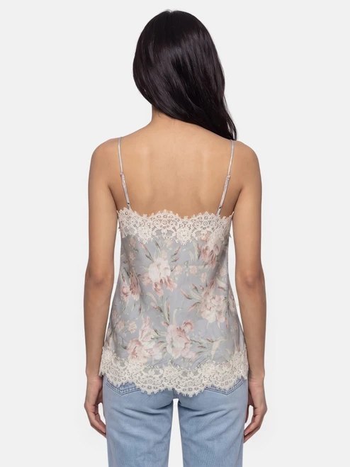 Zimmermann Floral Lace Trim Tank Top